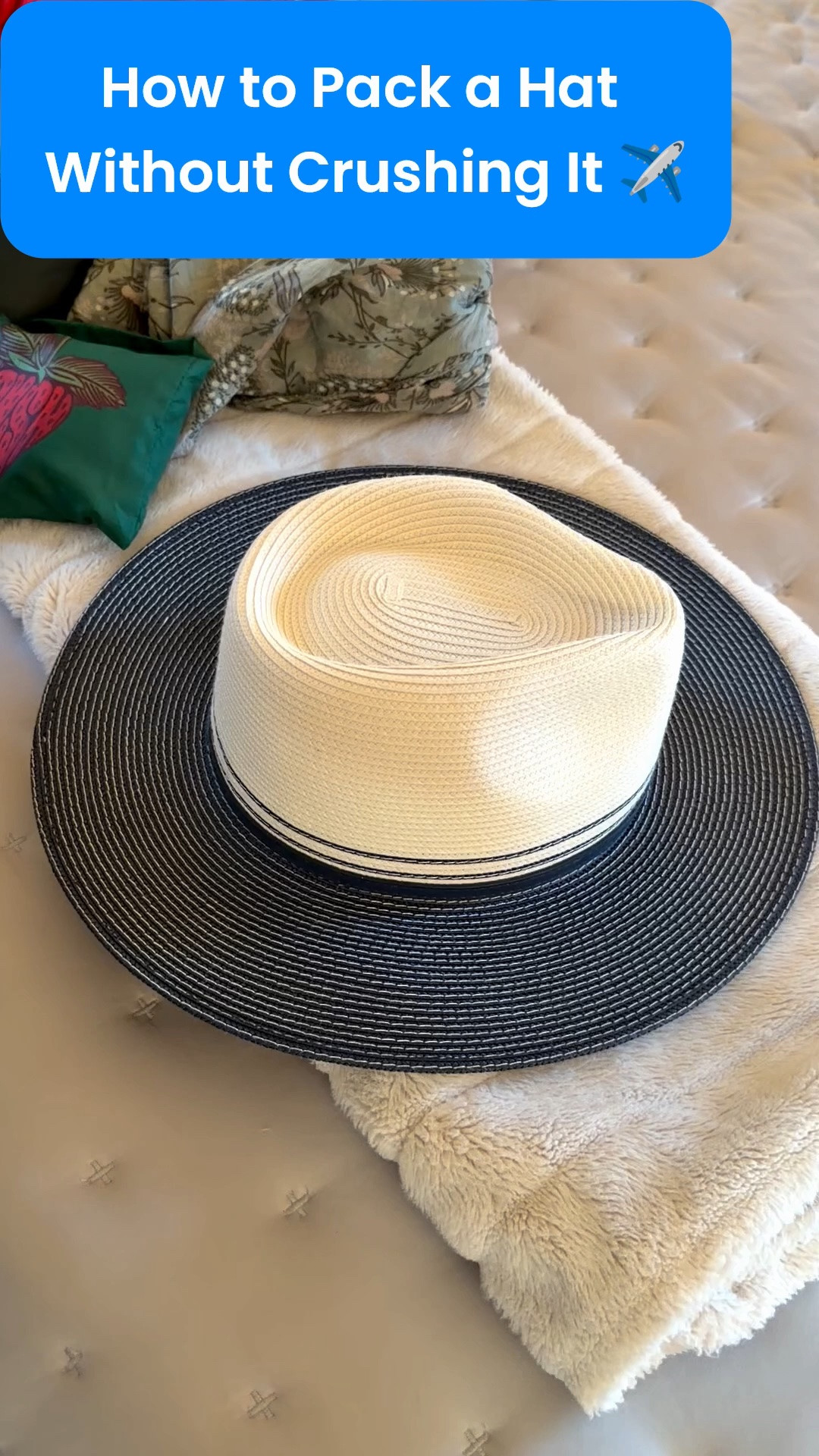 One of my favorite travel tricks: pack the hat—don’t wear the hat.

I used to carry hats through airports and hope for the best.

Now I pack them intentionally so they keep their shape and I don’t spend the trip annoyed.

This has become one of my favorite packing tips because it keeps my hats looking great without taking up extra space.

Future Me appreciates arriving with everything ready to wear.

#LTKTravel #LTKSeasonal #LTKdayinmylife