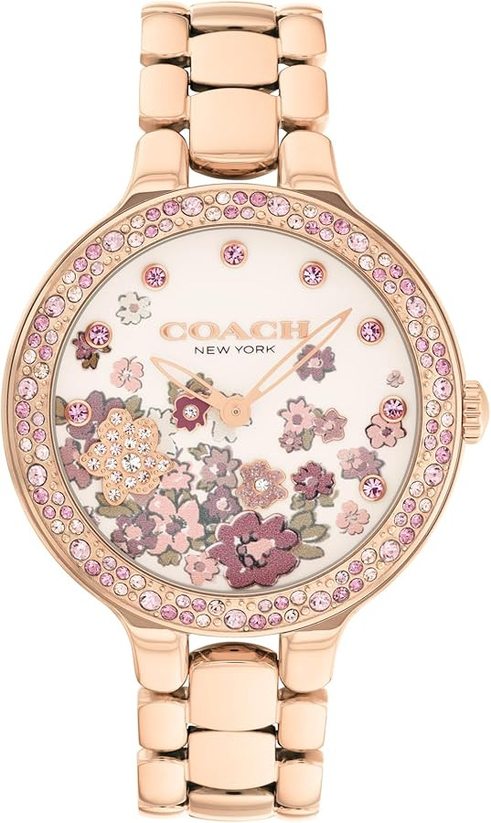 Coach Chelsea Women's 2H Quartz Watch - 36mm Stainless Steel Bracelet - Crystal-Set Bezel with Fl... | Amazon (US)