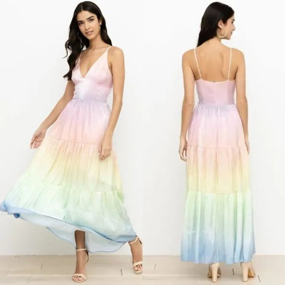 Anthropologie YUMI KIM Sullivan Dress in Rainbow Ombre Size Small NWOT $248 | Poshmark
