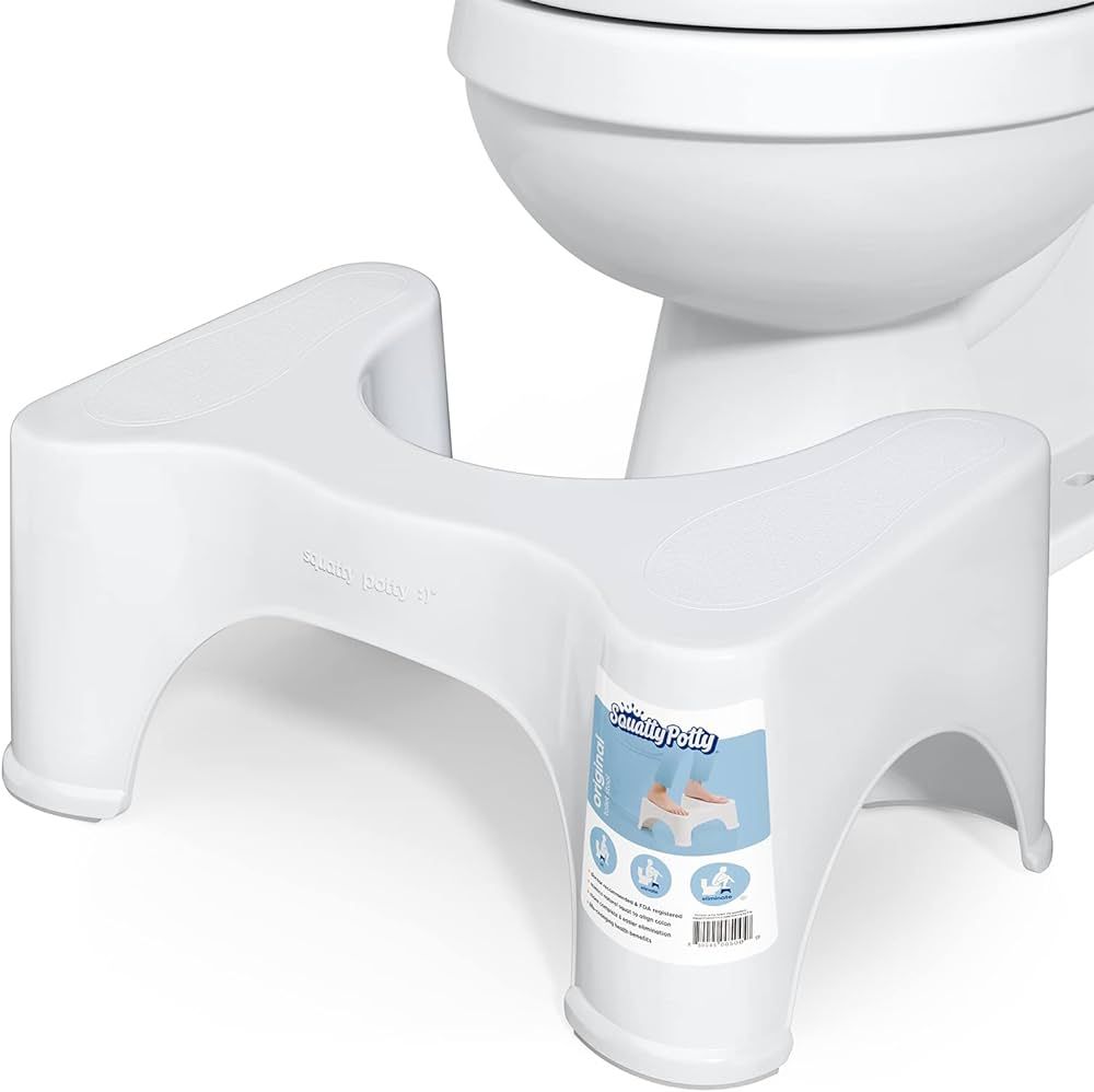Squatty Potty The Original Bathroom Toilet Stool Height, White, 9 Inch (Pack of 1) | Amazon (US)