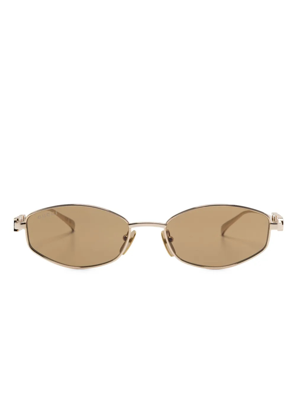 Gucci Eyewear Sonnenbrille Mit Ovalem Gestell | Gold | FARFETCH DE | Farfetch Global