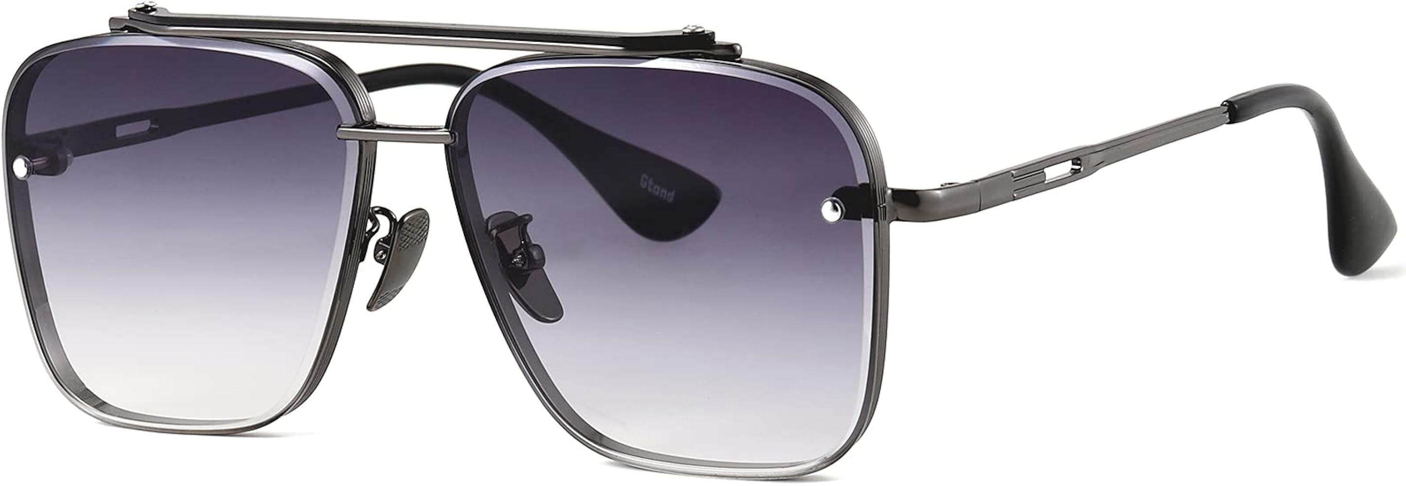 Gtand Fashion Trendy Square Aviator Gradient Sunglasses For Women Men Vintage Metal Sun Glasses | Amazon (US)