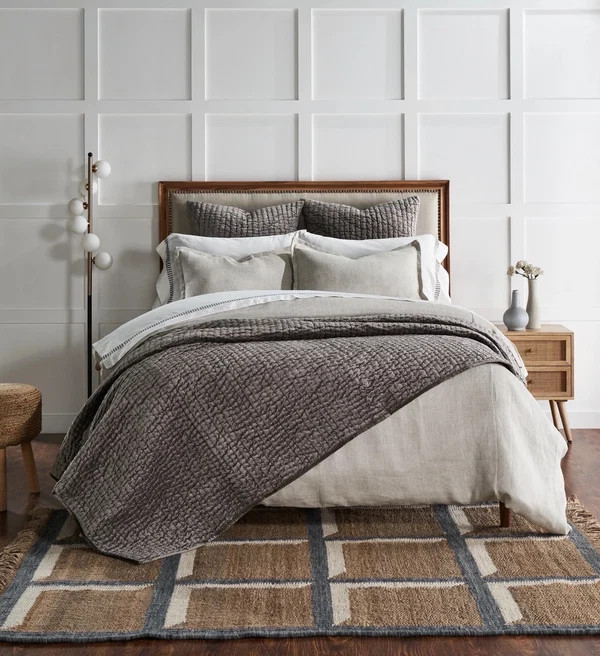 Baldwin Quilt, Ash Grey | Greene & Co Interiors