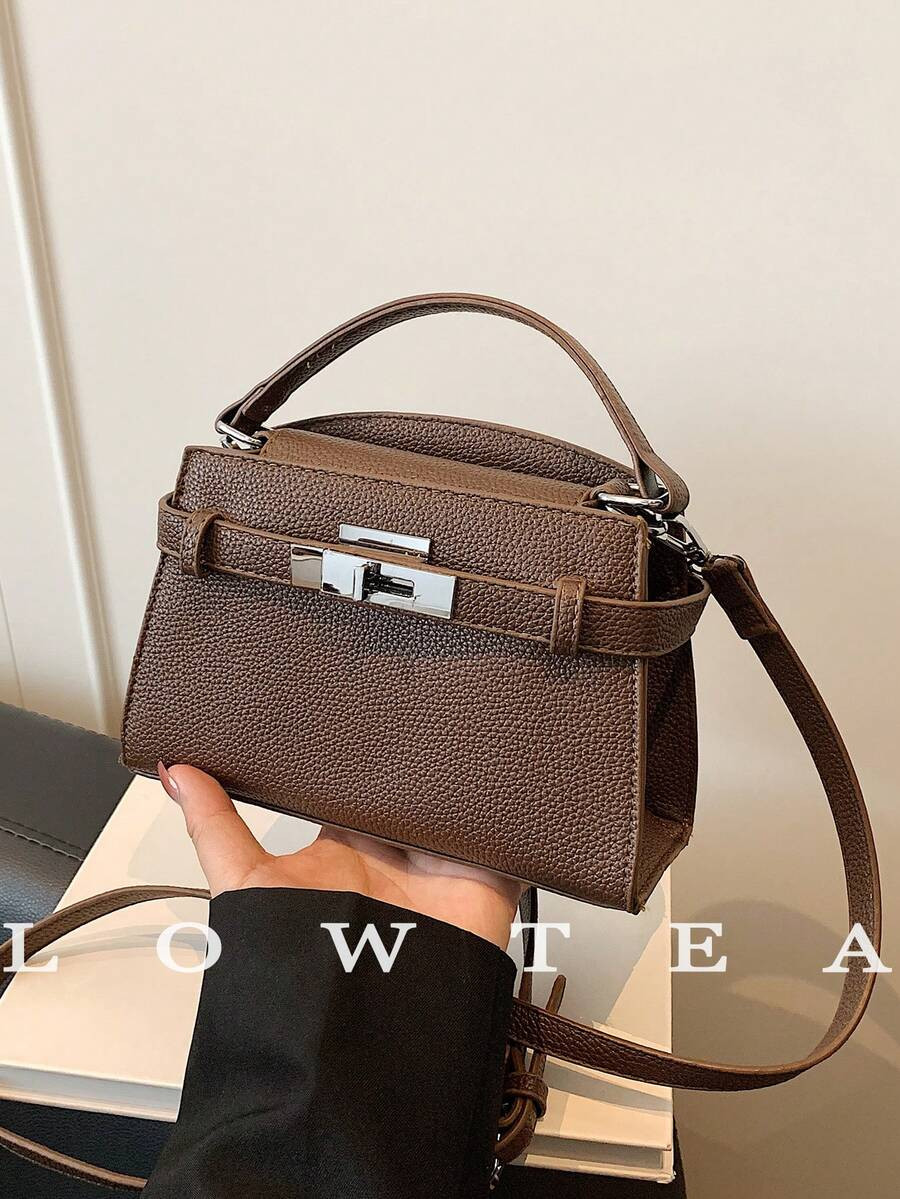 low tea New Summer Litchi Texture Women's Handbag, Fashion Adjustable Shoulder Strap Crossbody Ba... | SHEIN