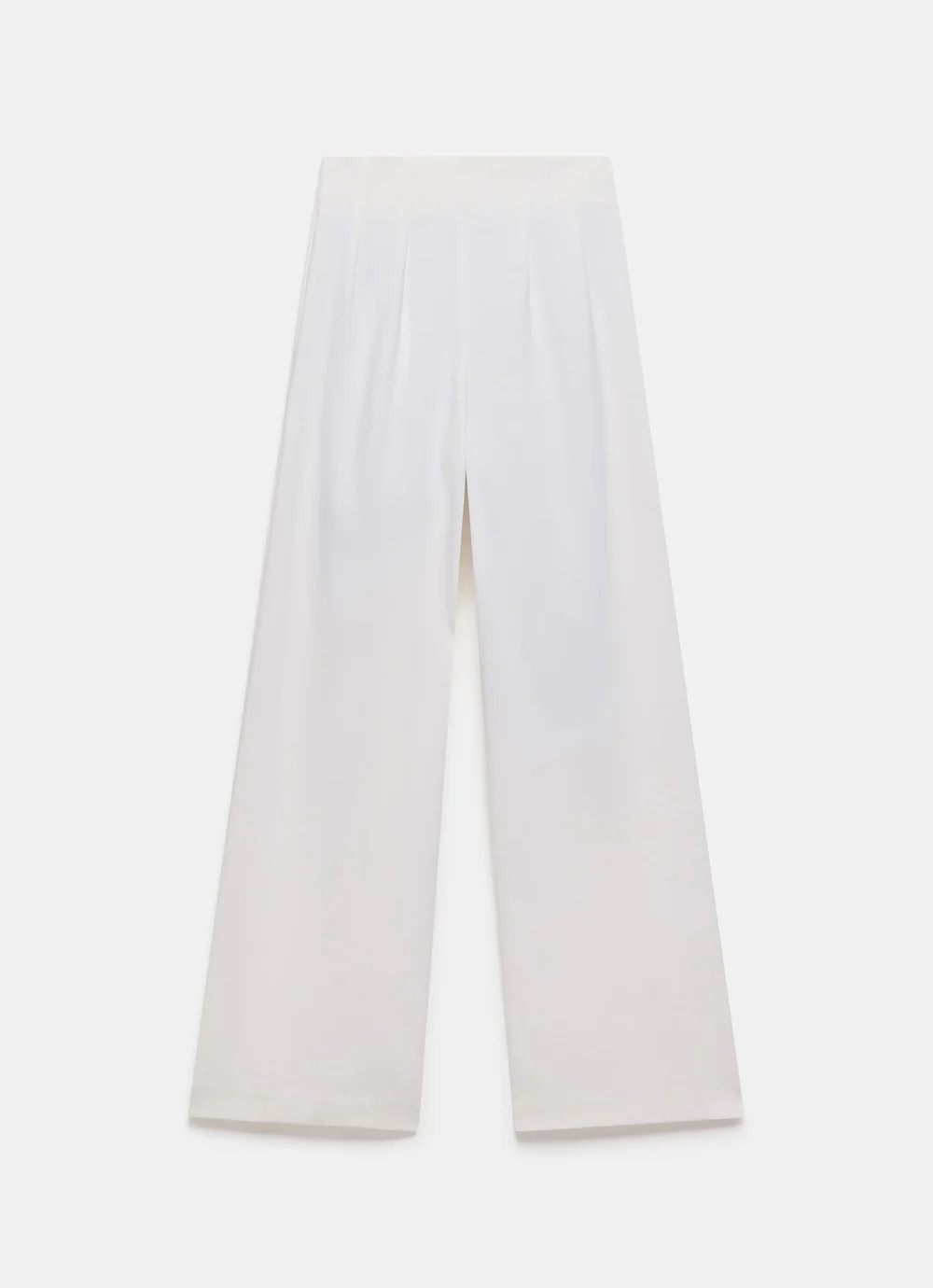 White Wide Leg Darted Trousers | Mint Velvet