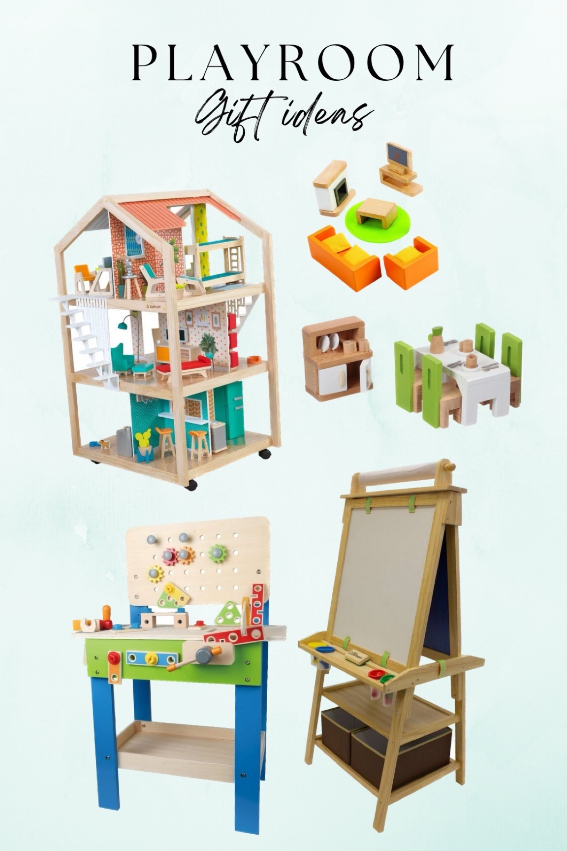 A few fun playroom gift ideas! From brands, like Hape, that we personally love in our house. I also included a few play kitchen items that we love! 

#LTKkids #LTKGiftGuide #LTKfamily