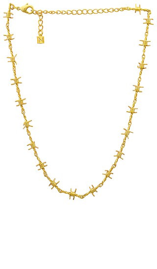 X Danielle Guizio The Barb Wire Choker in Gold | Revolve Clothing (Global)
