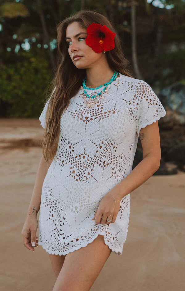 Cleo Coverup ~ Salty Floral Crochet | Show Me Your Mumu