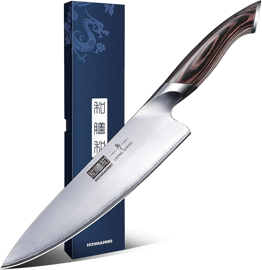 HOSHANHO Kitchen Knife in Japanese High Carbon Steel, Professional High-Class Chef's Knife 8 inch... | Amazon (US)