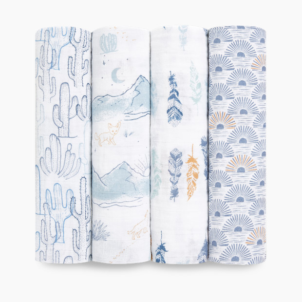 Cotton Muslin Swaddle 4-Pack | Babylist