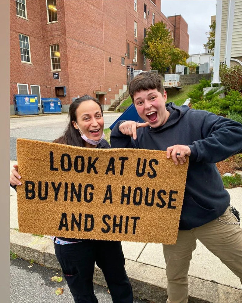 Look at Us Buying a House and Shit Doormat - Etsy | Etsy (US)