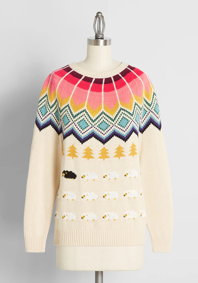 Baby Don't 'Herd' Me Fair Isle Sweater | ModCloth