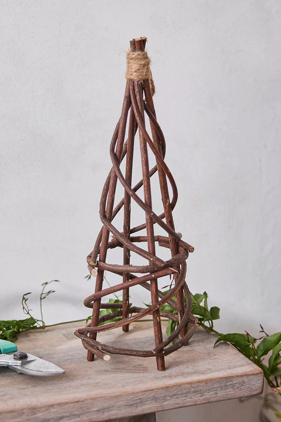 Woven Willow Mini Garden Obelisk | Terrain