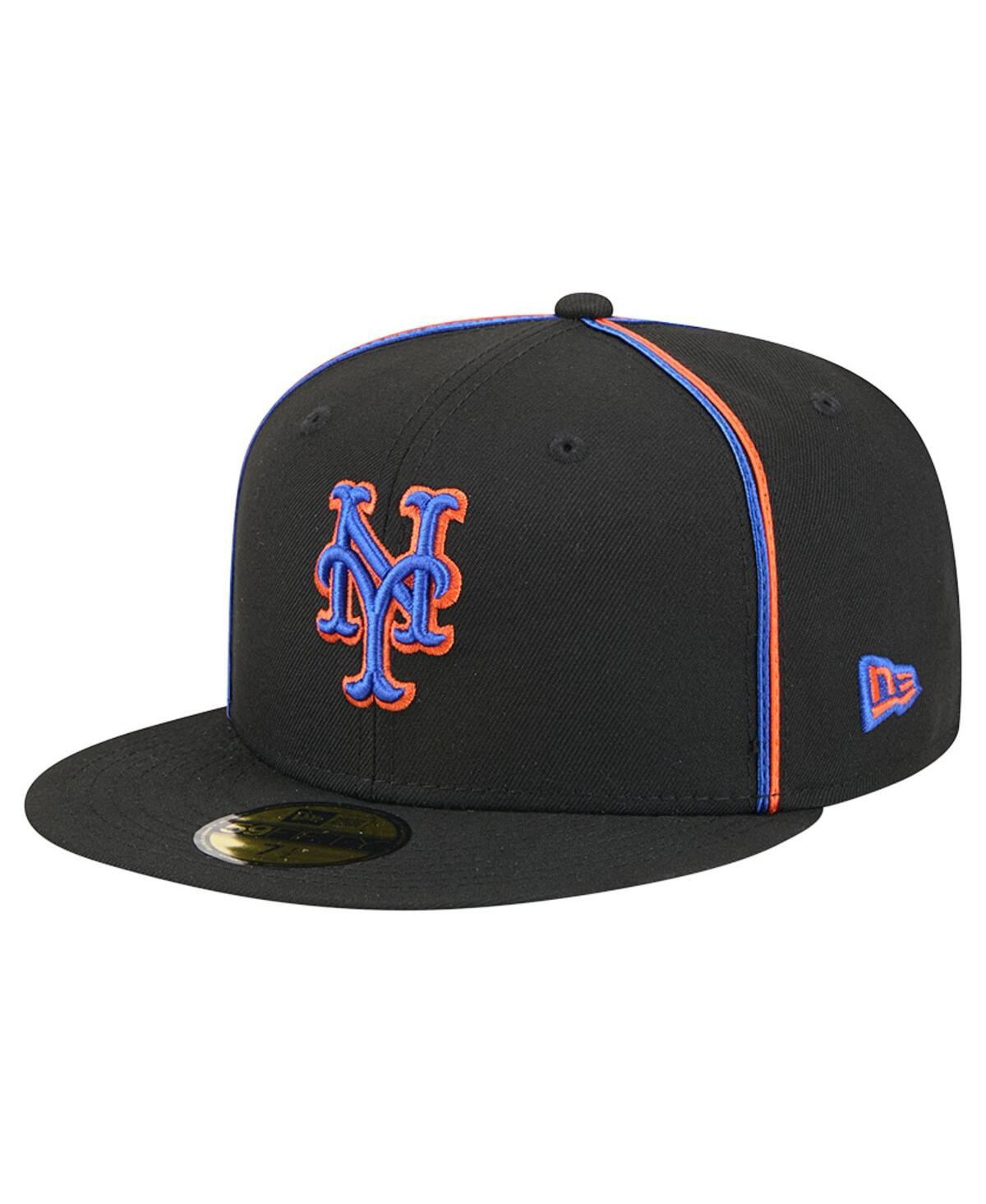New Era Men's Black New York Mets Soutache 59FIFTY Fitted Hat - Black | Macy's