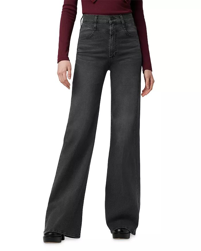 The Goldie Palazzo High Rise Wide Leg Jeans in Black Cat | Bloomingdale's (US)