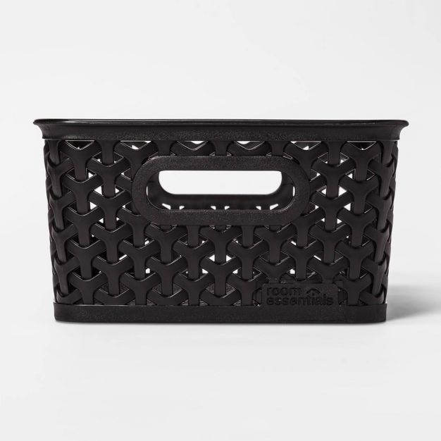 Y-Weave Small Decorative Storage Basket Black - Room Essentials&#8482; | Target