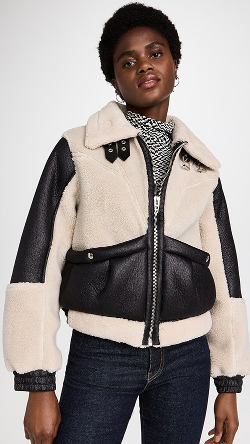BLANKNYC Blaze Out Faux Sherpa Moto Jacket | SHOPBOP | Shopbop