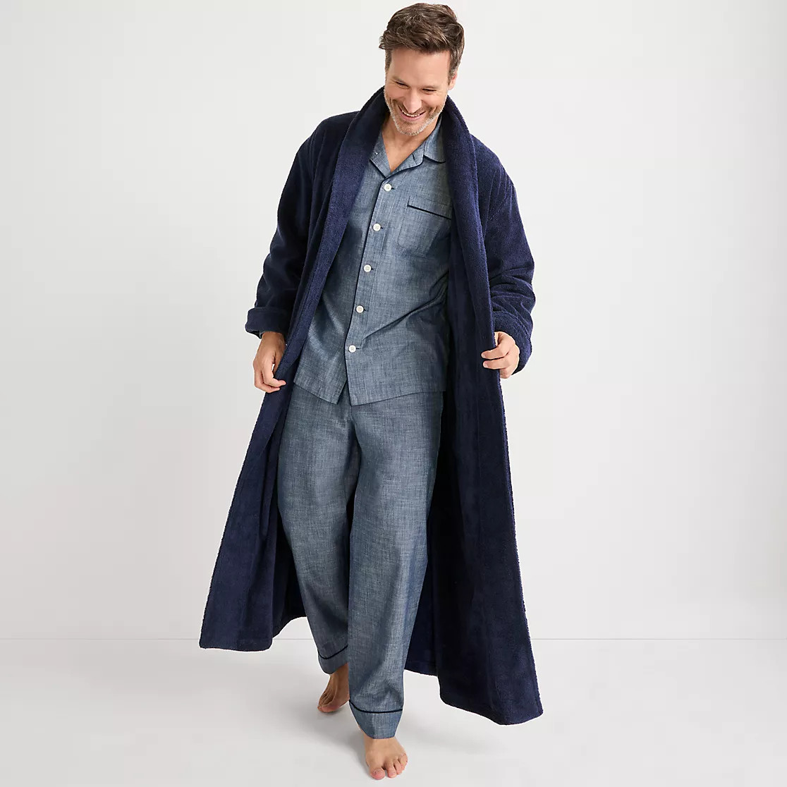 Men's Full Length Turkish Terry Robe | Lands' End (US)