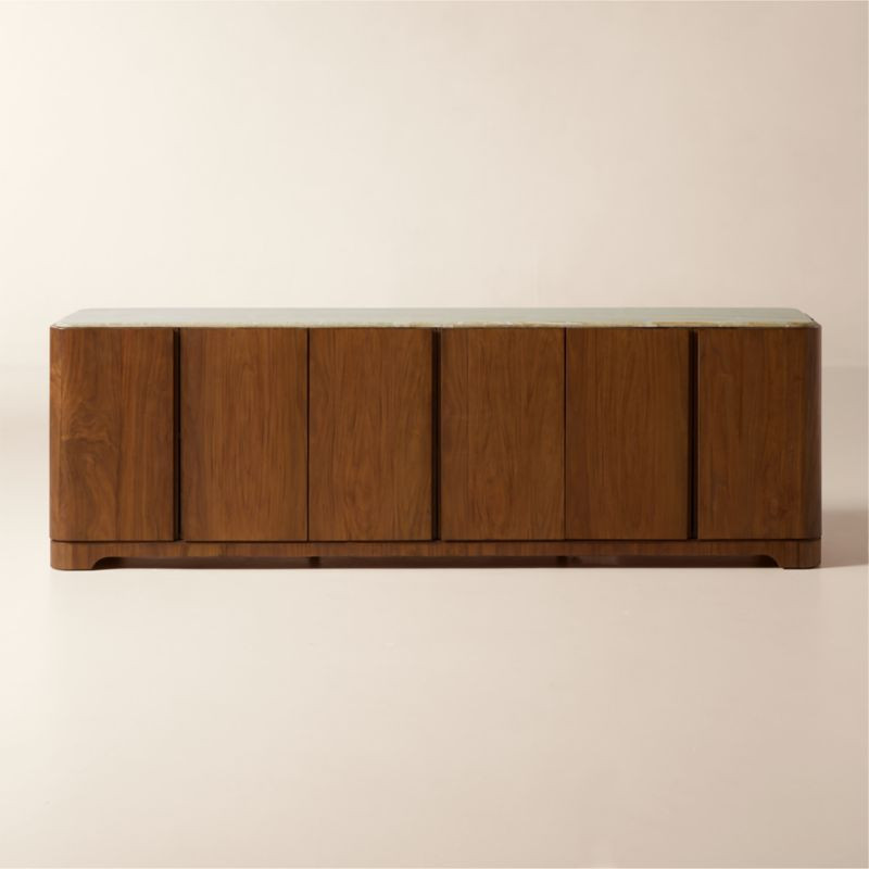 Rio 90" Onyx and Walnut Media Console | CB2