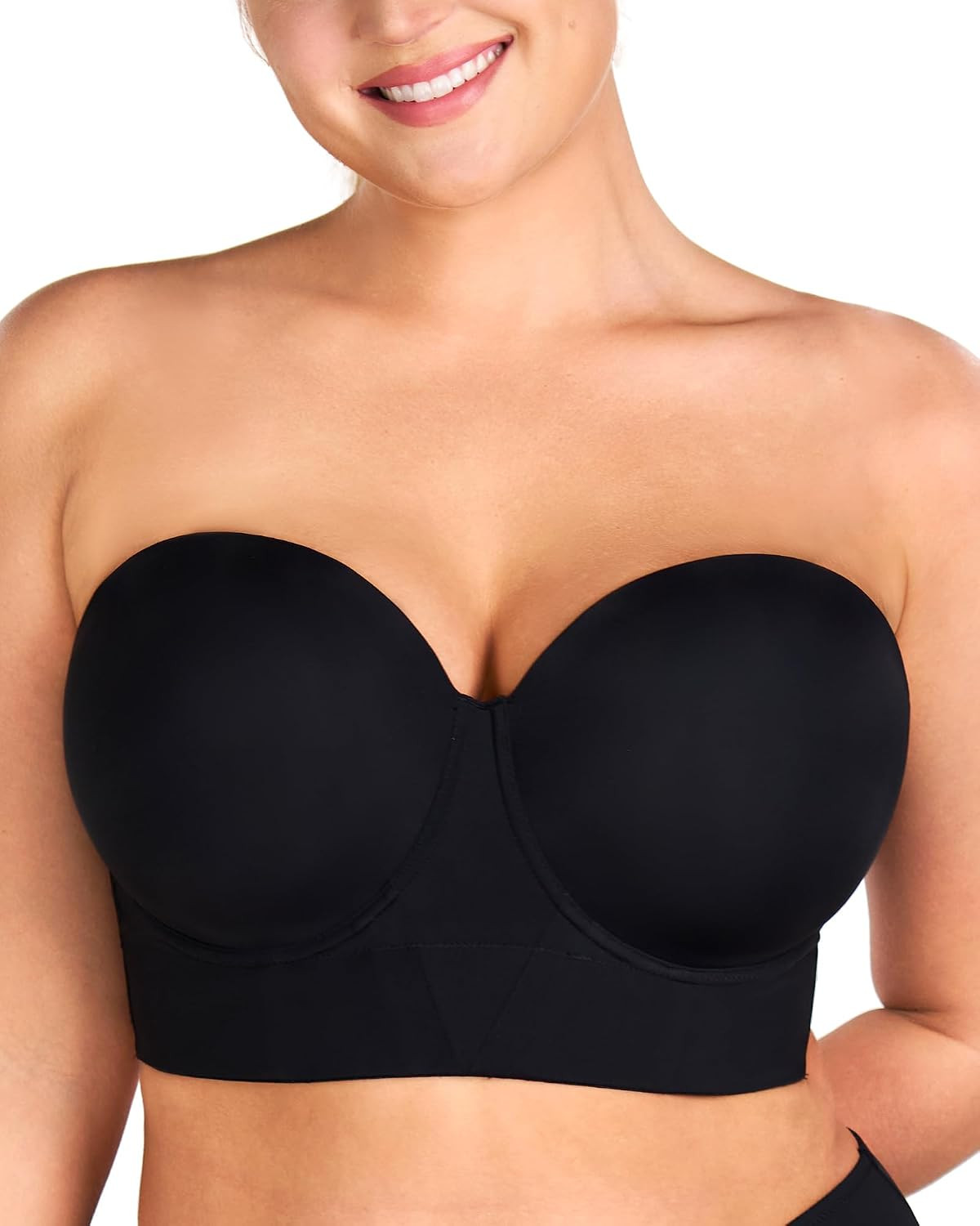 HSIA Strapless Bra for Women Large Breasts, Plus Size Minimizer Longline | Amazon (US)