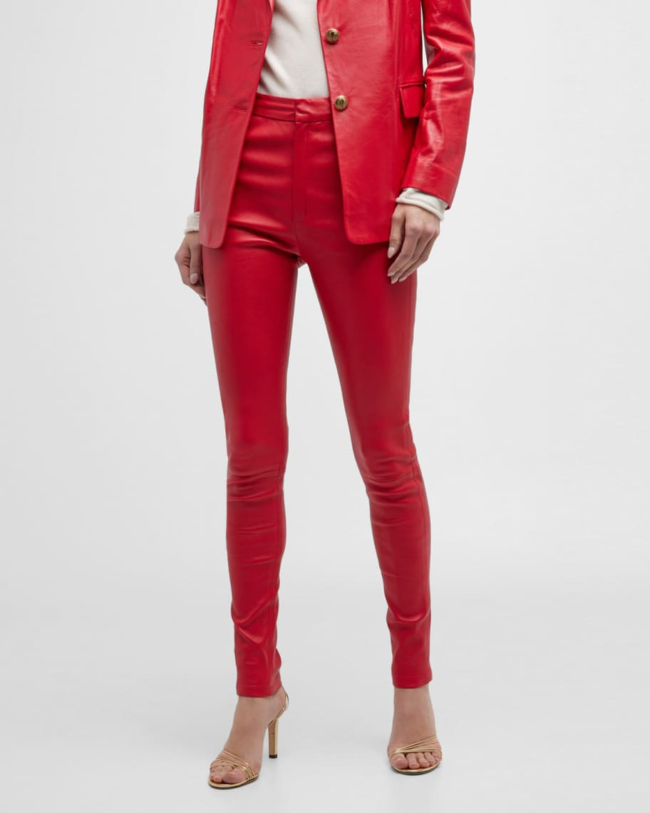 ZEYNEP ARCAY High-Rise Skinny Leather Pants | Neiman Marcus
