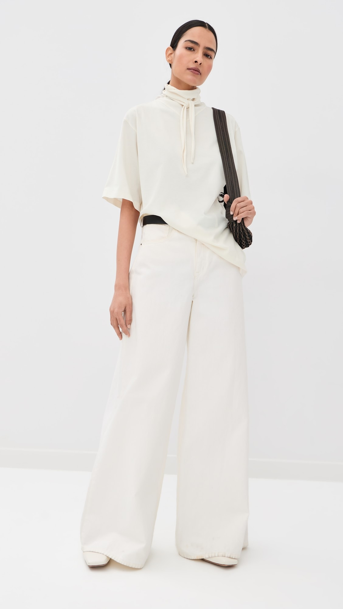 T-Shirt with Foulard Necktie | Shopbop