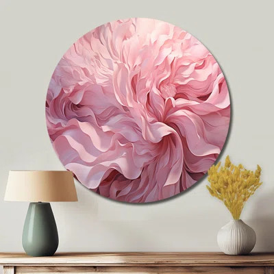 Pink Tender Twirl Spiral - Abstract Round Metal Art Prints | Wayfair North America