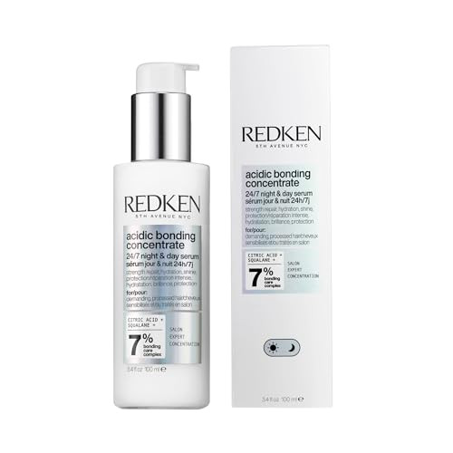 Redken Acidic Bonding Concentrate 24/7 Night & Day Serum For Damaged Hair - Nourishes & Restores, Overnight Hair Repair & Protection, Lightweight & Anti-Frizz | Amazon (US)