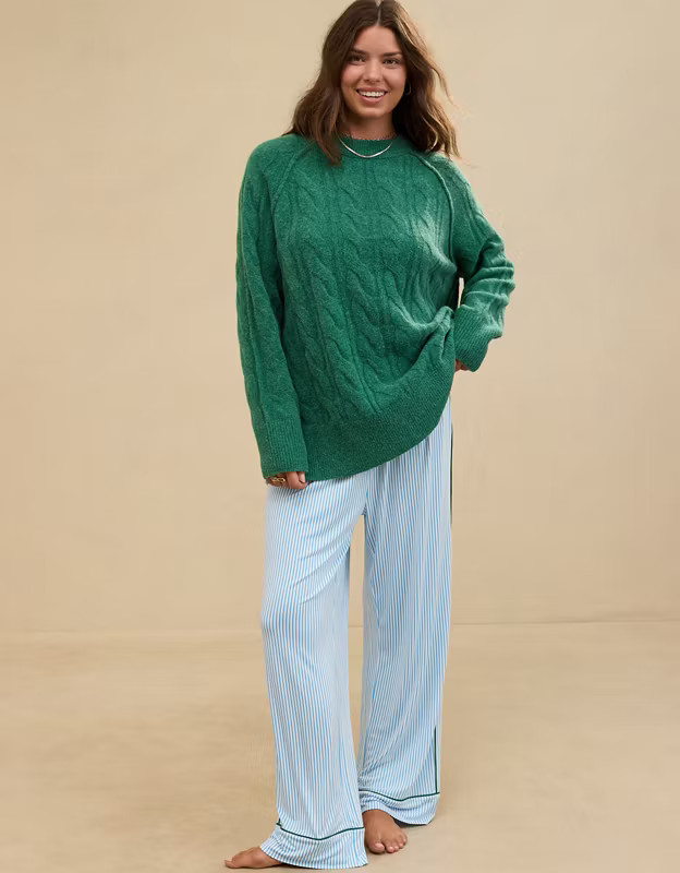 Aerie unREAL Cable Crew Sweater | Aerie
