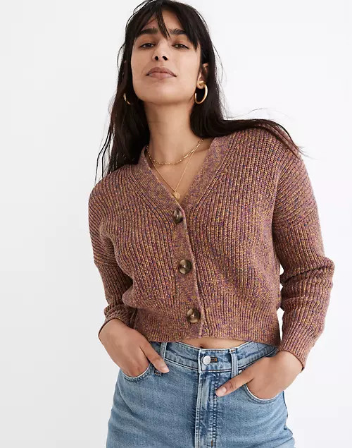 Marled Greywood Crop Cardigan Sweater | Madewell
