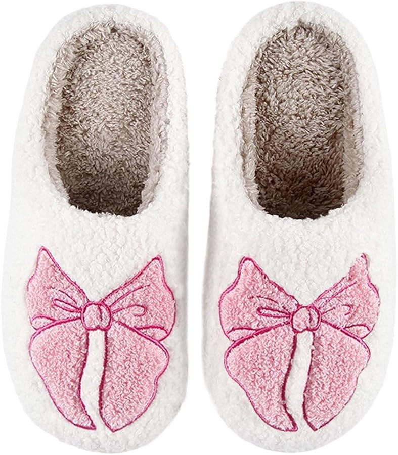 Womens Mens Slippers Retro Memory Foam Cute Cartoon Plush Fluffy Warm Fur Lined slippers Indoor H... | Amazon (US)