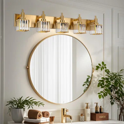 Crystal Bathroom Vanity Light Fixtures, Modern Vanity Lighting, Wall Sconce | Wayfair North America