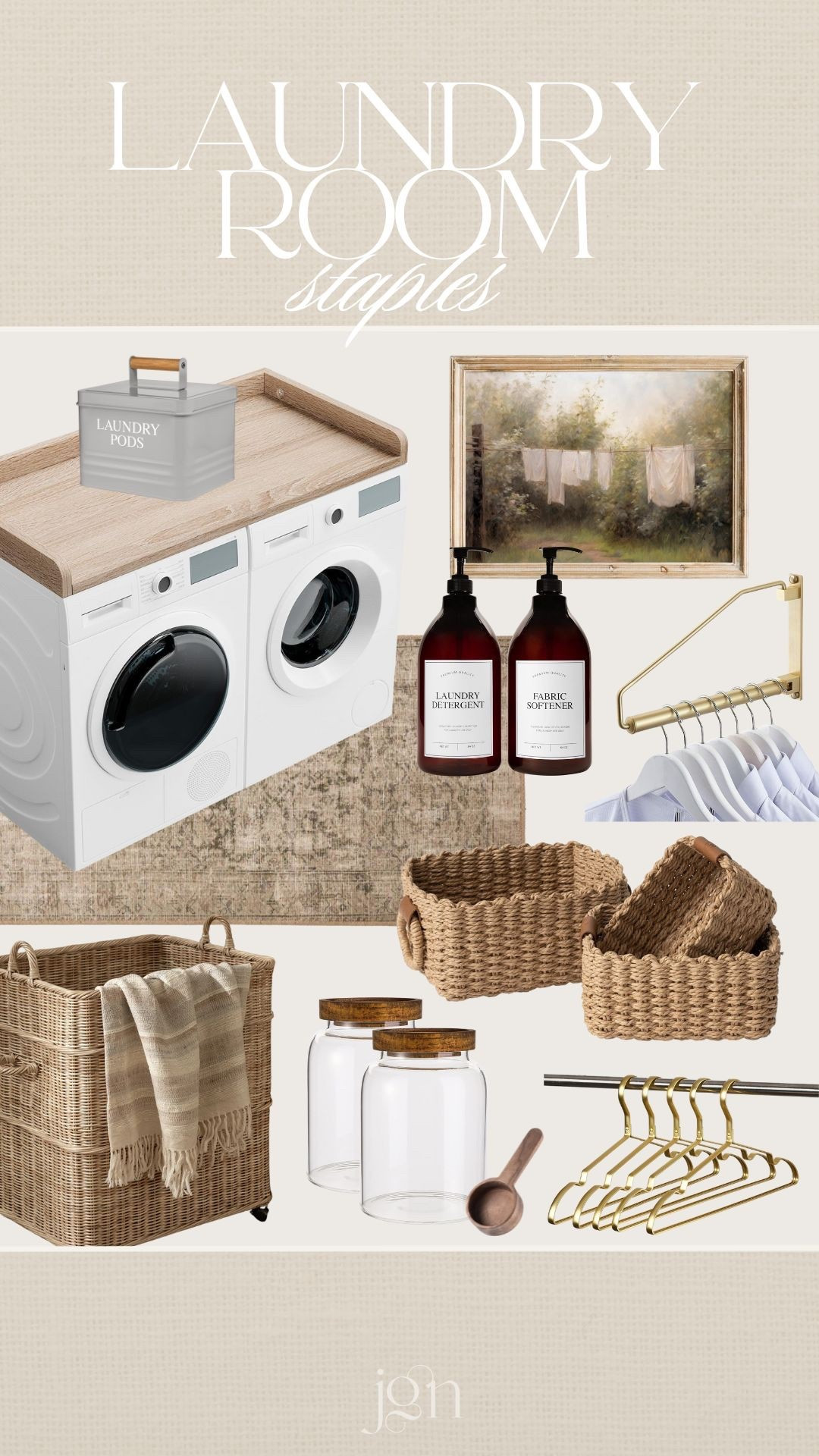 Elevated Laundry room finds for organization, functionality and decor 🧺

#laundryroom #laundrydecor #laundrycountertop #laundrybasket #baskets #laundryroomorganization #detergentbottles #cleaningessentials #hangers #amazon #amazonhome #amazonfind #etsy #mcgeeandco #runner #modernorganic

#LTKFindsUnder100 #LTKSeasonal #LTKHome