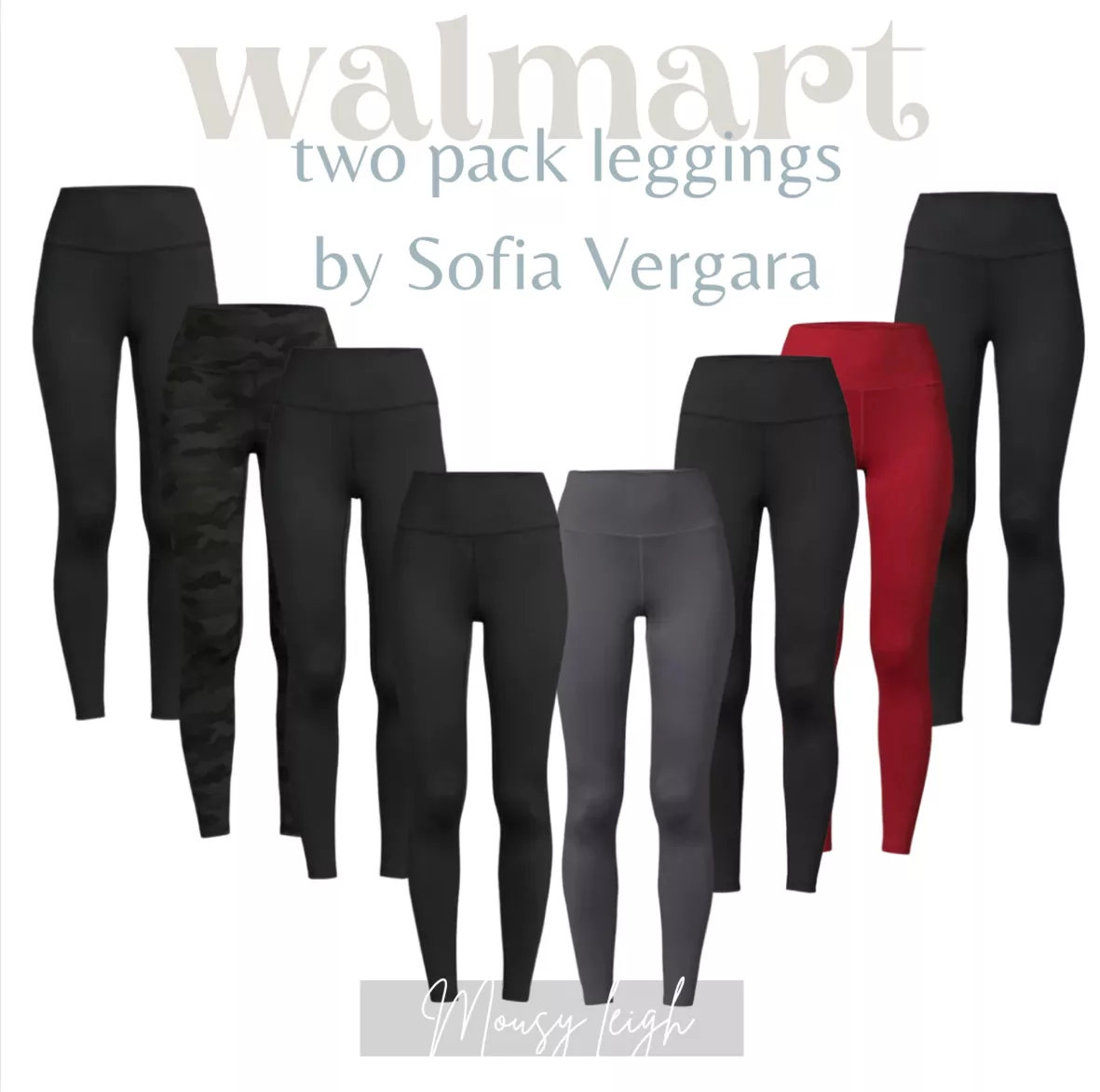 Sofia Active by Sofia Vergara Women's High Waist 27 Studio Legging, 2-Pack  