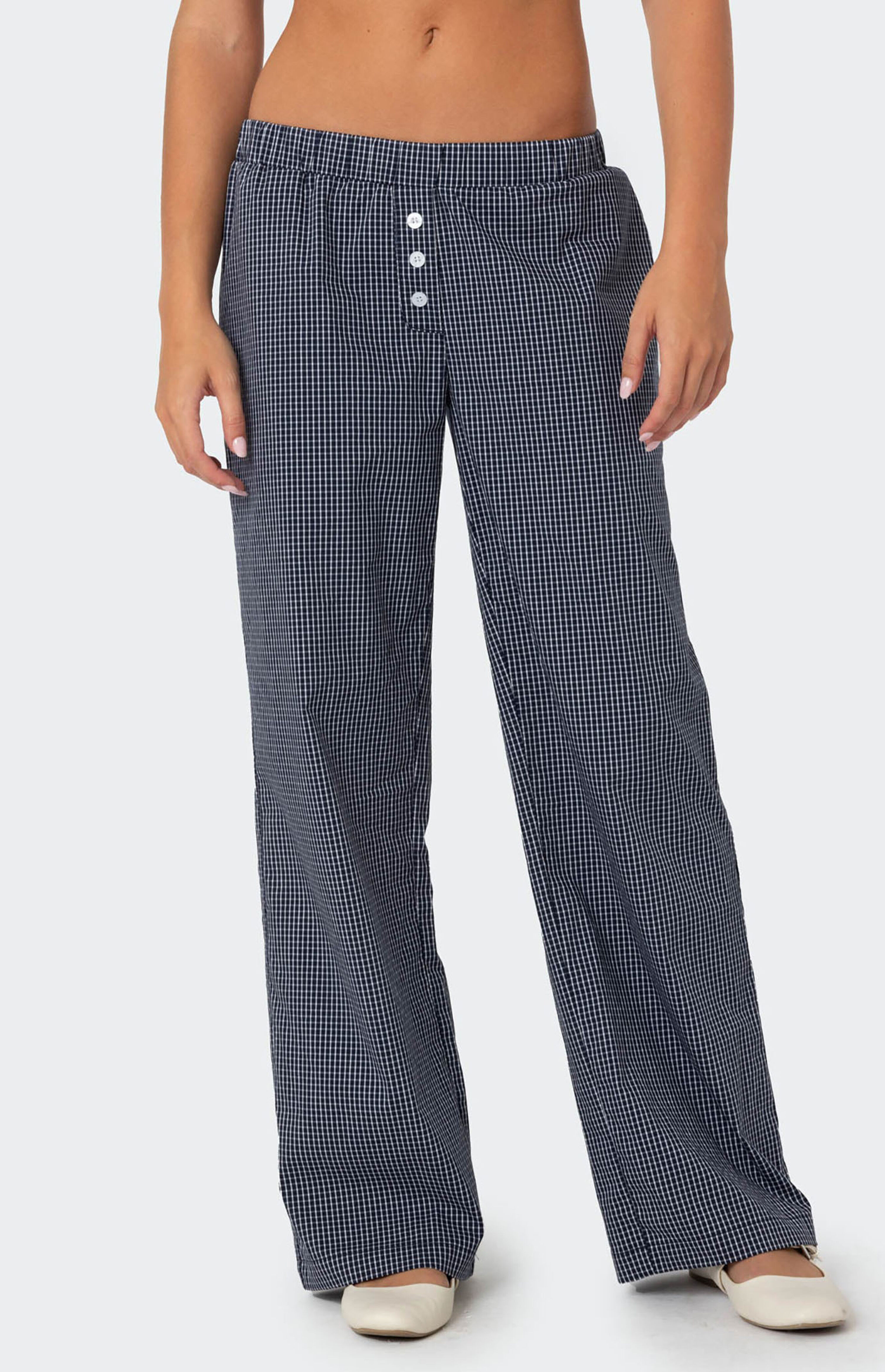 Edikted Ellery Checkered Pants | PacSun