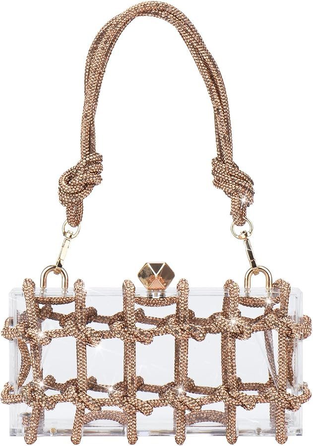 Acrylic Purse Bag with Rhinestones Clutch Purse Evening Clutches for Wedding and Party | Amazon (US)