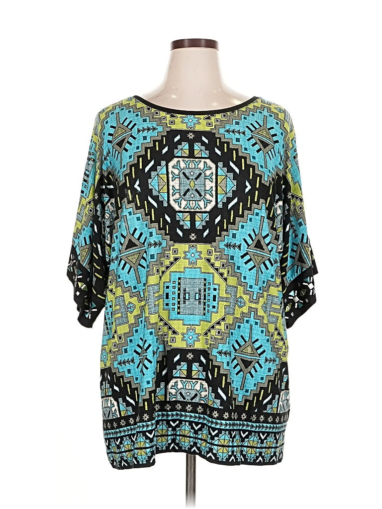 Ruby Rd. Teal Short Sleeve Blouse Size 1X - 62% off | ThredUp (US)