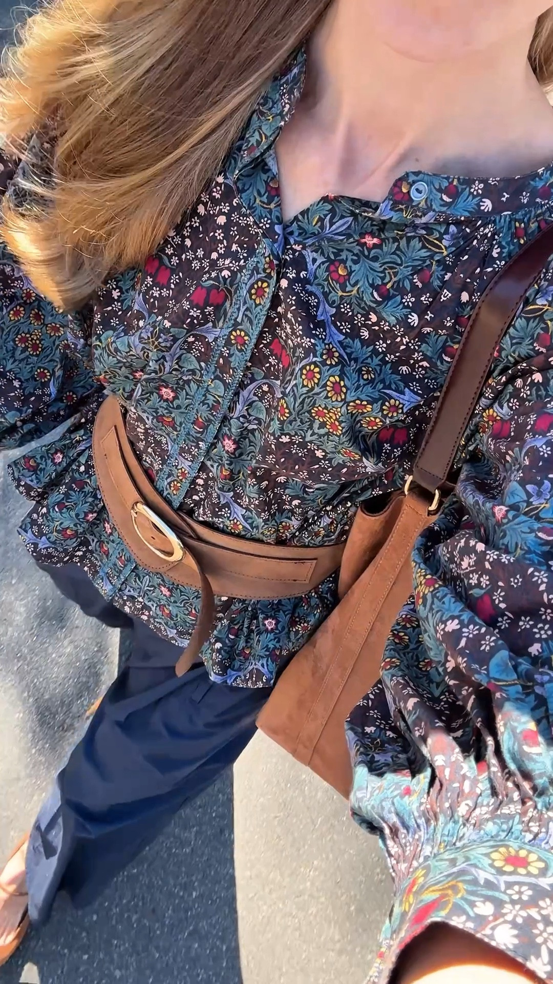 BA&SH Top (old, found one on eBay similar linked), TWP cotton maxi skirt (sold out, similar linked), Karen Miller belt (TTS), Veronica Beard flats (similar, less expensive also linked).

Fall skirt, transitional outfit, wide belt, suede belt, bohemian top, navy maxi skirt, suede Mary Janes, feminine fall outfit

#LTKShoeCrush #LTKSeasonal #LTKItBag