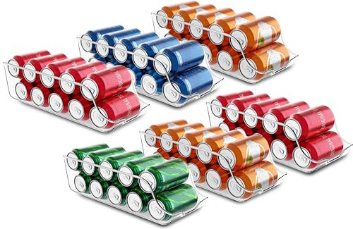 Utopia Kitchen Can Organizer For Pantry (Pack of 6) - Soda Can Storage Organizer Pantry, Fridge & Freezer Organization - Holds Food & Soup Can (Clear) | Amazon (US)