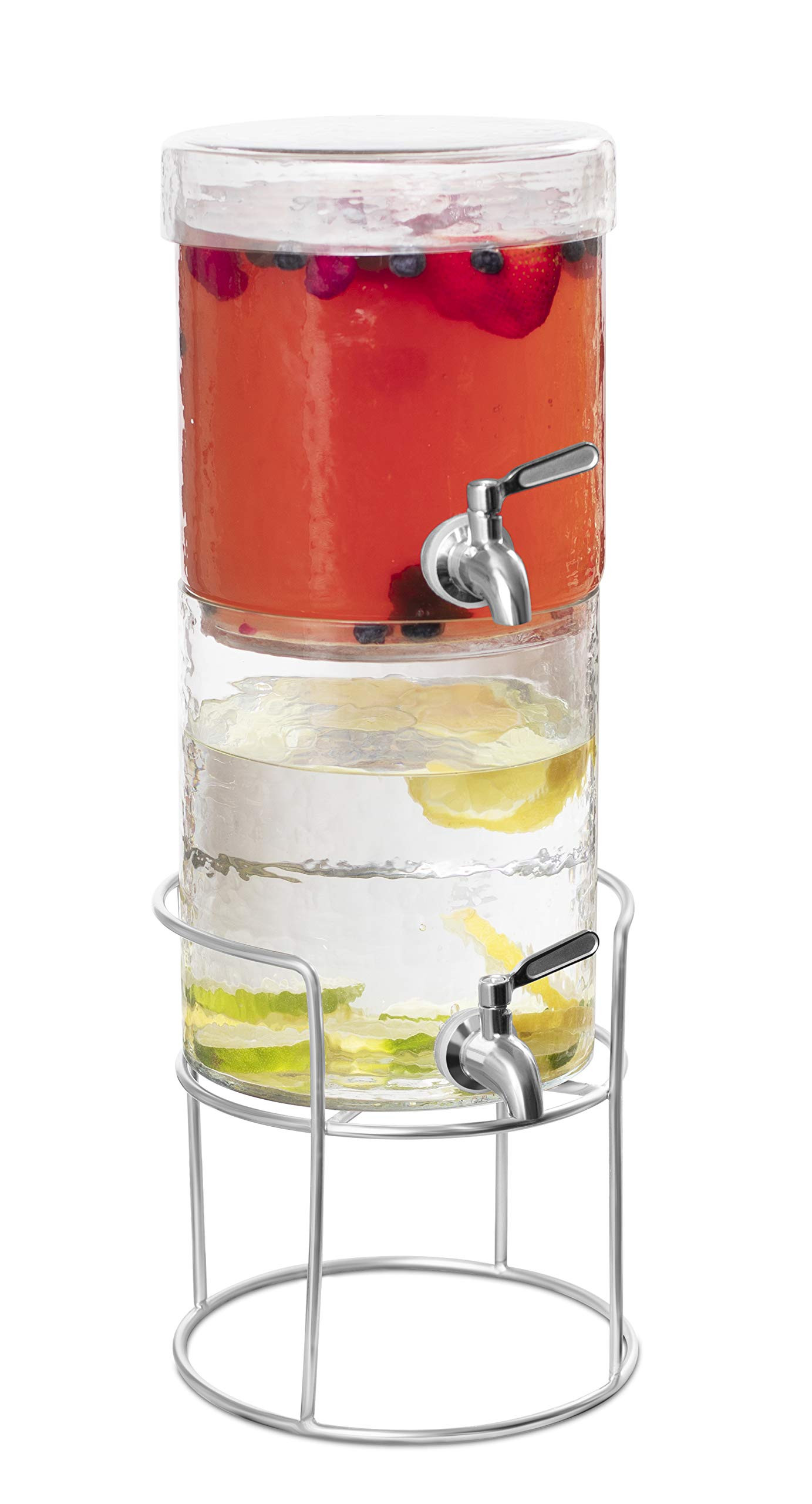 BIRDROCK HOME Stacking Beverages Dispenser with Stand & Lid – Stainless Steel Spigot – Round ... | Amazon (US)