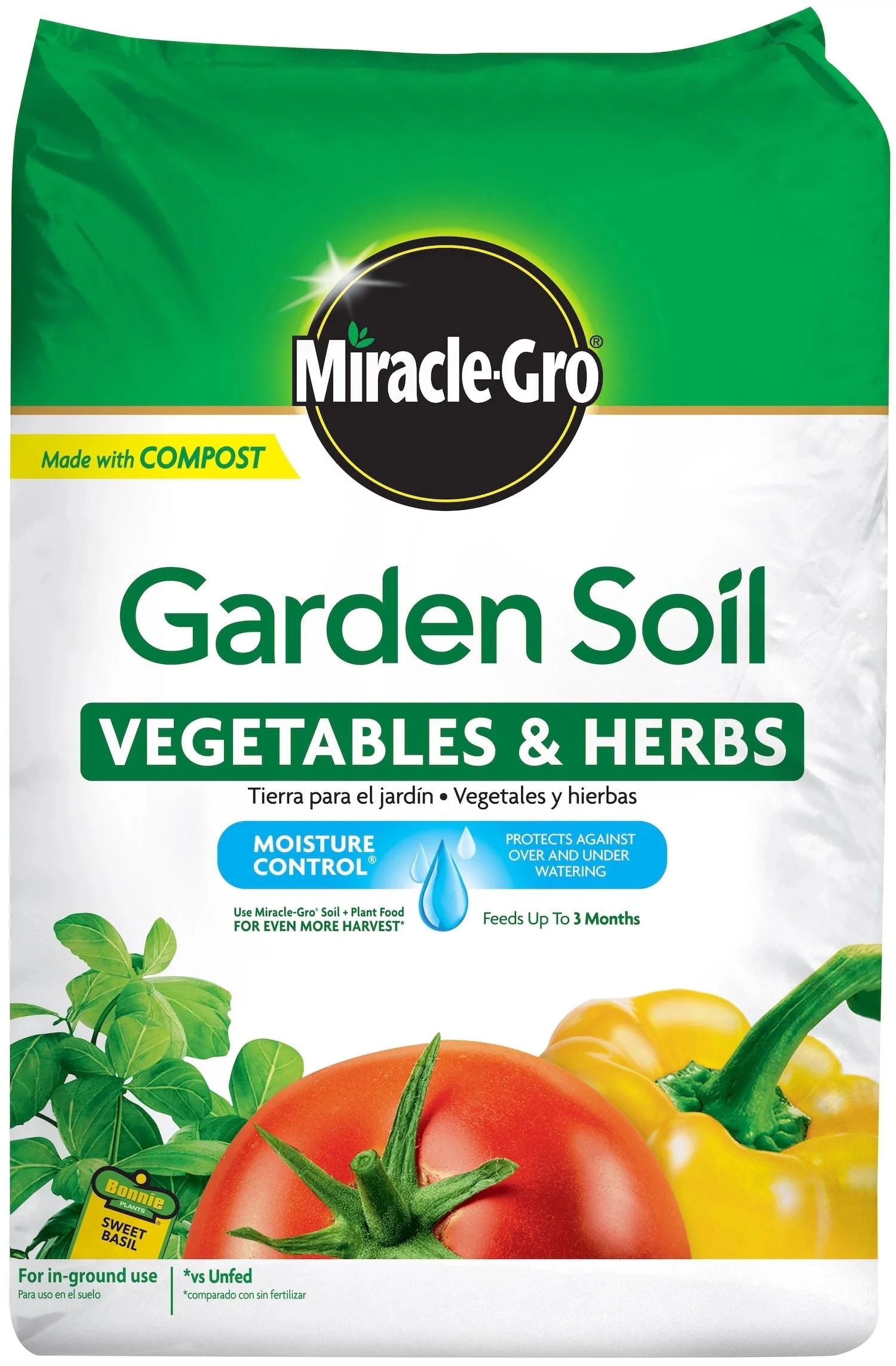 Miracle-Gro Garden Soil Vegetables & Herbs, 1.5 cu. ft., Use In-Ground - Walmart.com | Walmart (US)