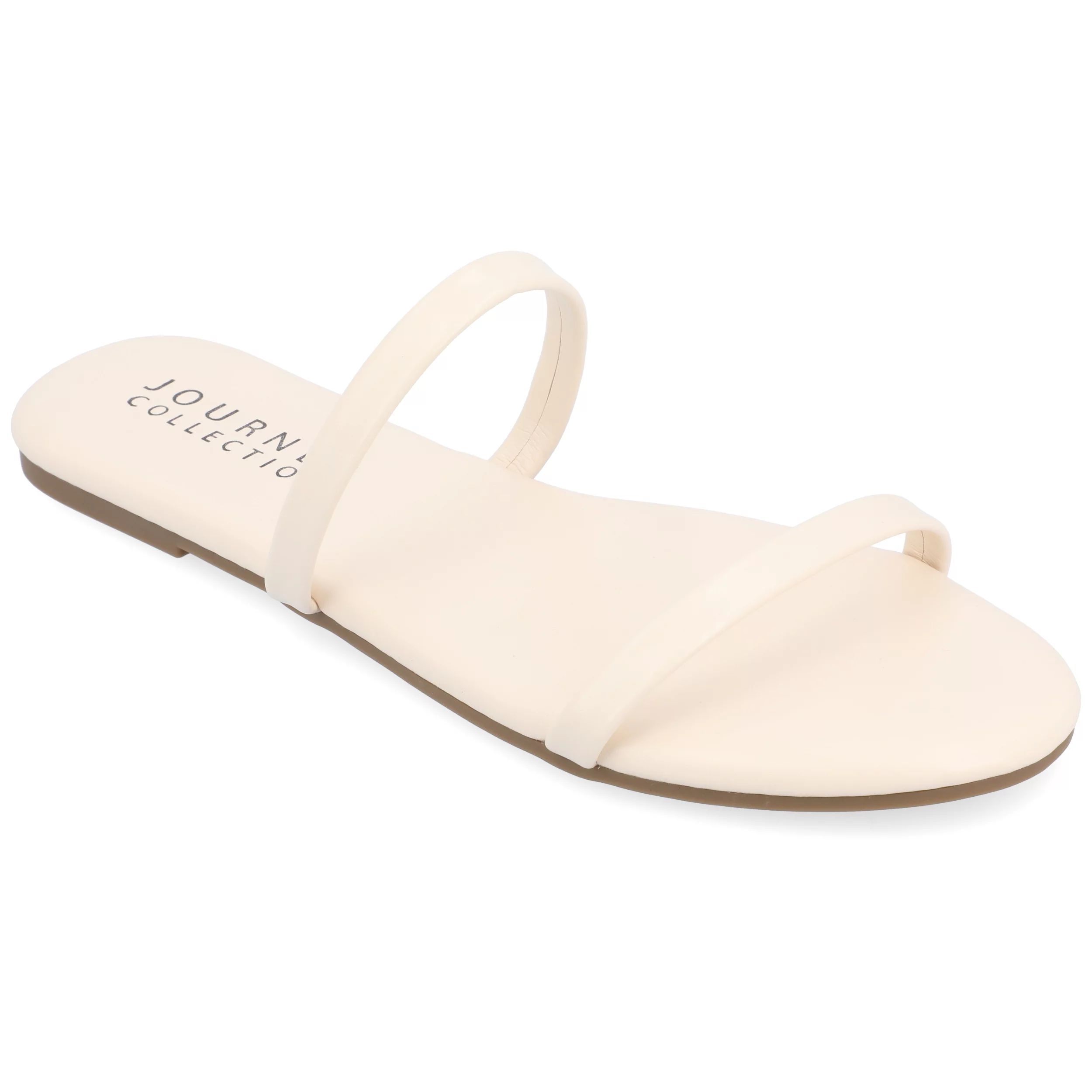 Journee Collection Womens Adyrae Tru Comfort Foam Slide Flat Sandals - Walmart.com | Walmart (US)