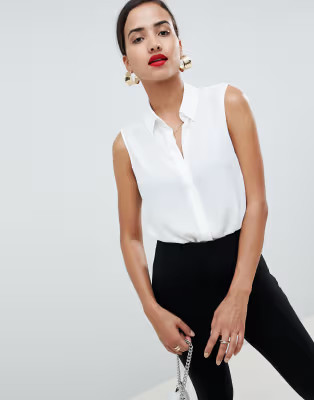 ASOS DESIGN sleeveless soft shirt | ASOS US