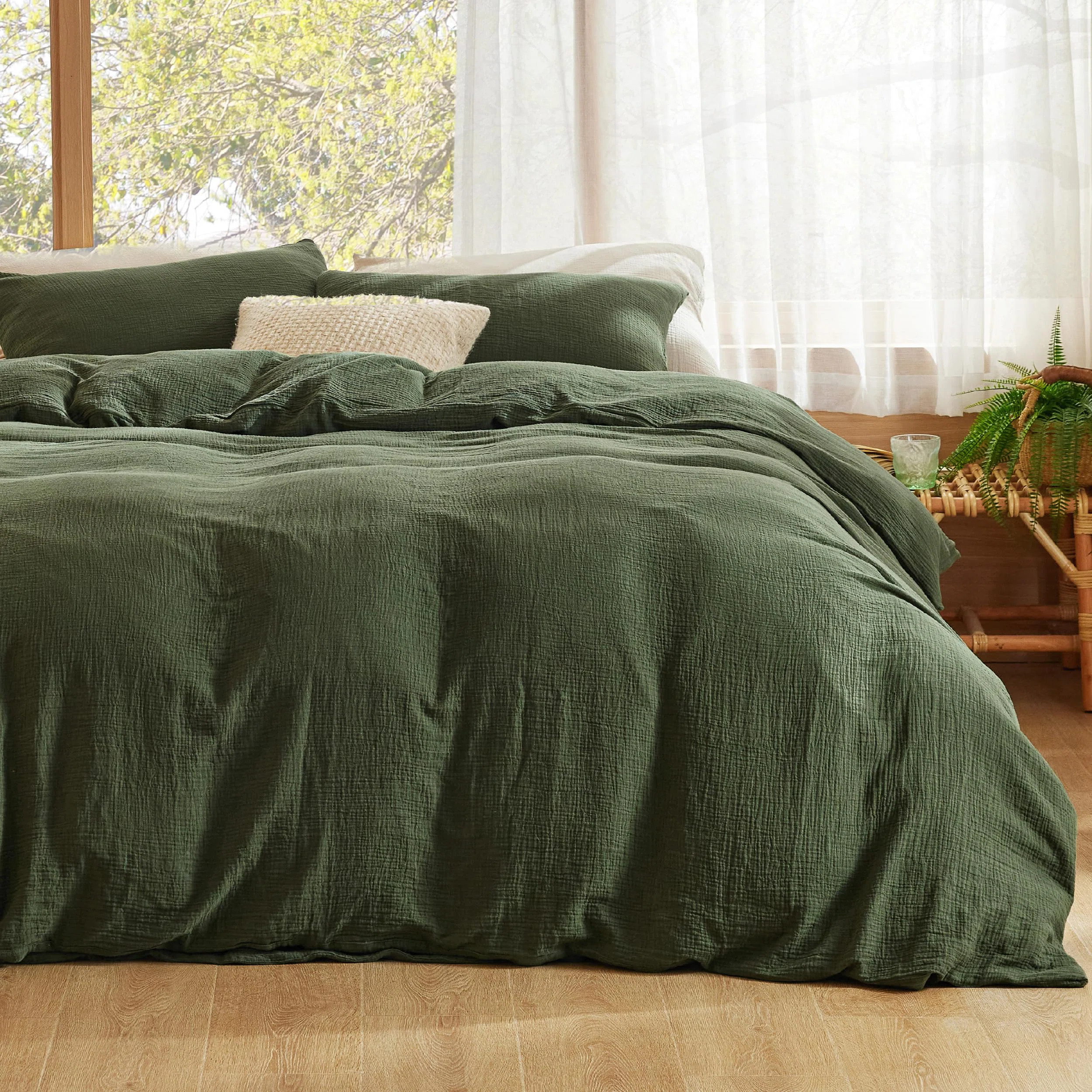 Bedsure 100% Muslin Cotton Duvet Cover Ultra-Soft, Breathable & Lightweight | Wayfair North America