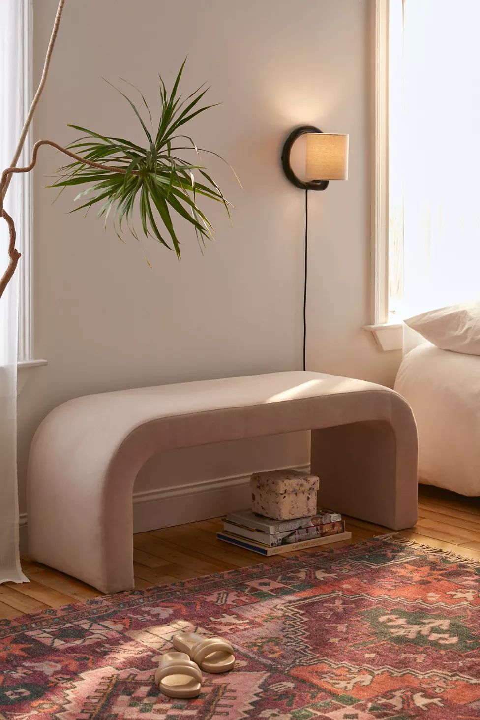 Sienna Velvet Bench | Urban Outfitters (US and RoW)