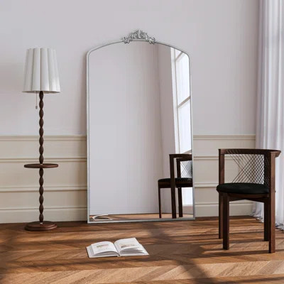 Full Length Mirror Vintage Ornate Arched Floor Mirror Metal Framed Mirror Dressing Mirror Oversized Wall Mirror, For Entryway, Living Room, Bedroom, C | Wayfair North America