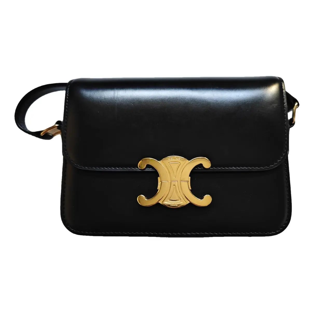 Triomphe leather handbag Celine Black in Leather - 39663096 | Vestiaire Collective (Global)