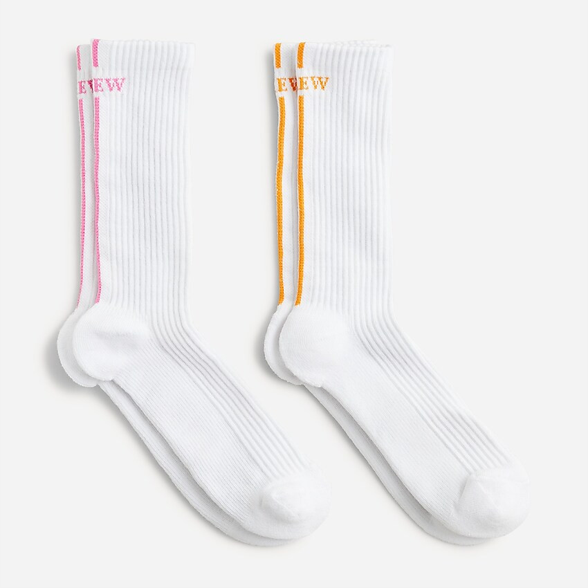 Striped softest socks two-pack with logo | J. Crew US