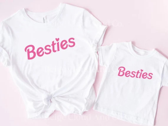Besties Heart Mom and Daughter T-Shirt | Onesie | Matching | Etsy (US)