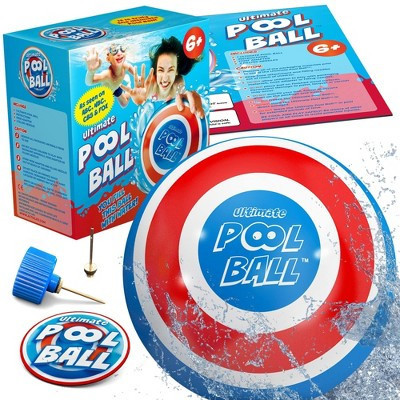 Activ Life The Ultimate Pool Ball - Fill It with Water to Play Underwater Games! Best Pool Toys - Blue and Red, 9 inches | Target